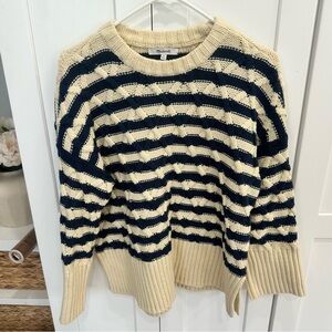 Madewell Cable-Knit Oversized Sweater, XS